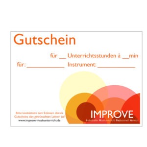 Gutschein für Musikunterricht